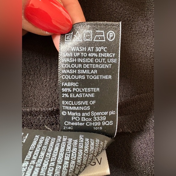 Marks & Spencer longline jacket vest size 16 sleeveless blazer black - Picture 7 of 10